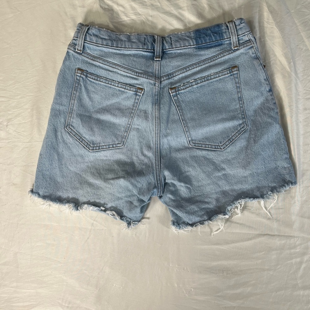 Abercrombie & Fitch Light Blue Frayed Denim Cutoff Shorts - Picture 6 of 6
